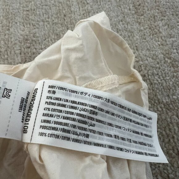 Abercrombie & Fitch Cotton Linen Italian Summer Graphic Mini Dress XL - Picture 9 of 10